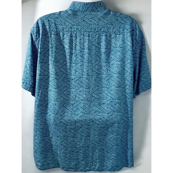 Southern Tide Mens Abstract Scribble Short Sleeve Button Down Linen Shirt 2XL - Picture 6 of 9